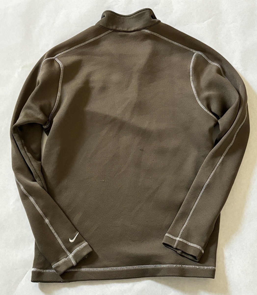 Men's Nike Golf Nike Therma Waffle Knit 1/4 Zip Pullover - Brown