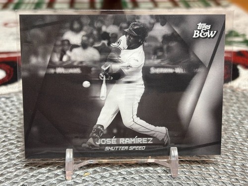 2024 Topps Black & White #SS3 Jose Ramirez (Shutter Speed) Cleveland Guardians