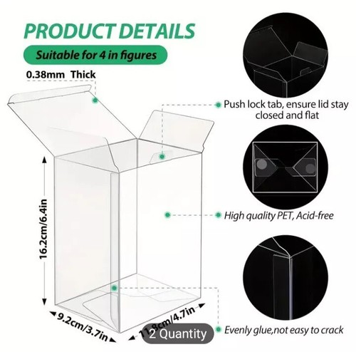 Crystal Clear 4 Inch Pop Vinyl Figure Protectors - Heavy Duty - Picture 2 of 3