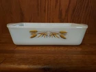 Vintage Fire King Wheat Pattern 409 Loaf Pan Dish 1 Qt USA