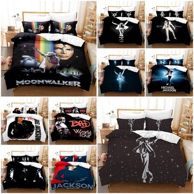 3D Michael Jackson Bettbezug Bettwäsche Set Single Double Kissenbezug Dekor