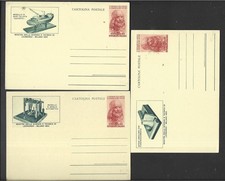 1953 LEONARDO DA VINCI INTERI POSTALI SERIE COMPLETTA 5V NUOVI