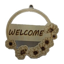 welcome sign front door Laser Engraved Wooden