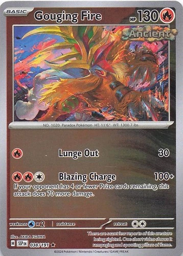 Gouging Fire SV08: Surging Sparks 038/191- NM - Reverse Holo