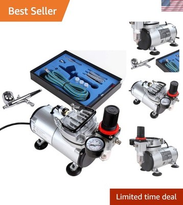 Airbrush Kit with Compressor Ultra 220V Silver Gun