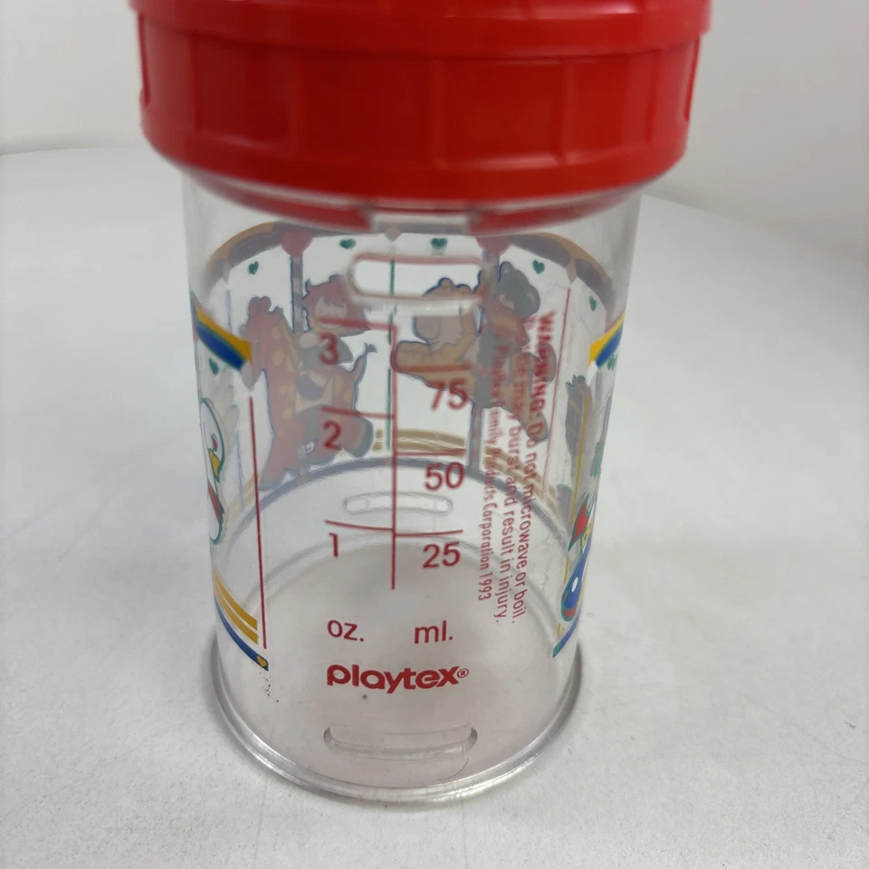 Biberón vintage decorado Playtex 4 oz sin pezón CARRUSEL Foto 2 de 3