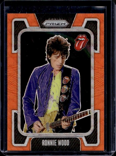 2025 Panini Prizm The Rolling Stones Ronnie Woods Orange Wave #/259