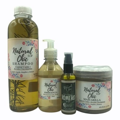 NATURAL CHIC - HAIR GROWTH KIT ANTI HAIR LOSS SHAMPOO MASK SERUM SET 5PCS