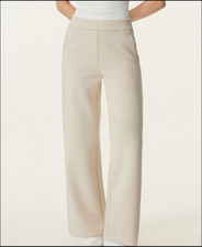 Textured Mid-Rise Pull-On Straight Pants with Pockets