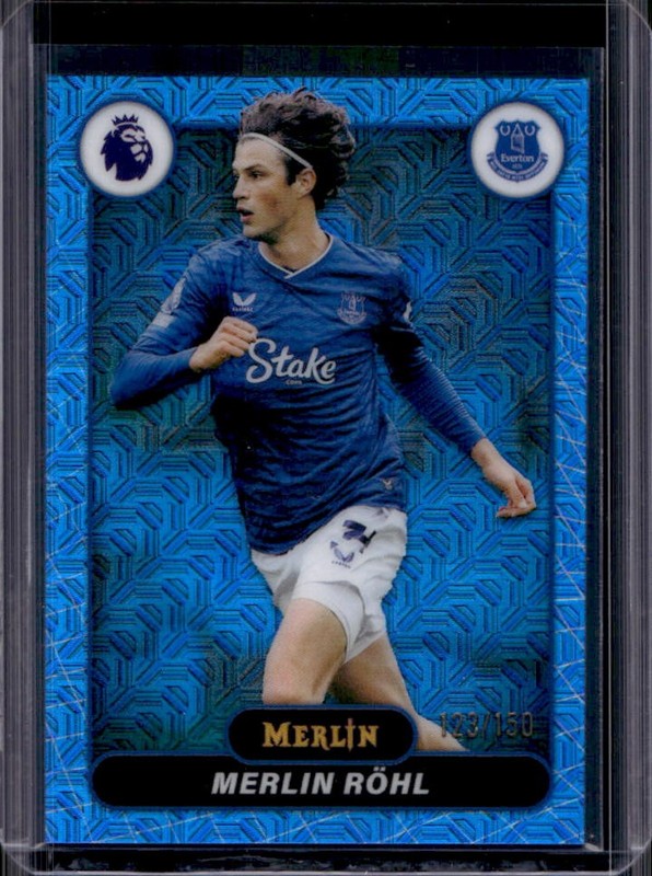 2026 Topps Merlin Premier League Rohl Blue Mojo Refractor #/150 Everton