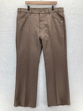 Vintage Levi's Pants Mens 42x28 Brown Dacron Polyester 1995 USA Made Black Tab