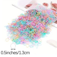 Multicolor 500pcs Hair Ties Girls Ponytail Holder Bands Kids Hair Accessories