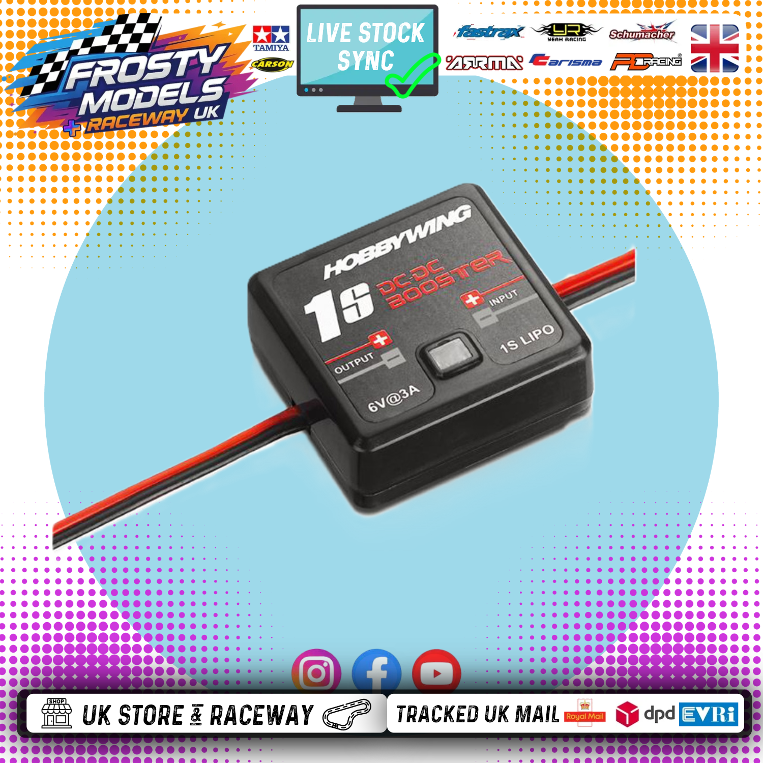 Hobbywing - 1S - DC/DC-BEC - Booster (Allows a 2S ESC to run 1S - giving 3A 6v t
