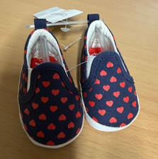 Carter's Baby Girls Sneaker Crib Shoe Valentine Hearts Newborn