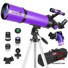 Telescope, Telescope for Adults Kids Astronomy Beginners, 80mm Aperture