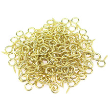 200 Pieces 1 Screw Eyes, Screw in Eye Hooks, Metal Screw Eye Pins