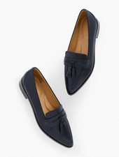 Talbots Indigo Blue Reece Pointed Toe Nappa L...