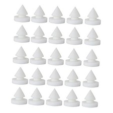 25pcs Rubber Door Silencer 12 Inch Diameter Door Anti Collision Silencer White