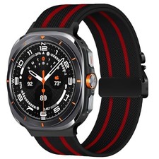 Stretchy Nylon Strap/Band Compatible with Samsung Galaxy Watch Ultra 47mm Sport
