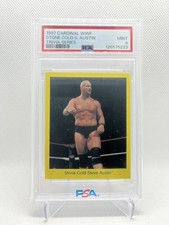 1997 -STONE COLD STEVE AUSTIN- PSA 9 WWF Cardinal Trivia Rookie Wrestling Card