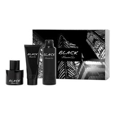 Kenneth Cole Black Gift Set Men 3.4 EDT ASB, 6OZ Body Mist 3 Piece