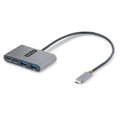 StarTech 4-Port USB-C Hub with 100W Power Delivery Pass-Through Charging, 2x USB