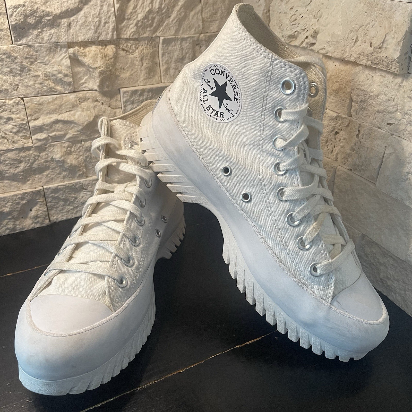 Converse Chuck Taylor Lugged Heel Platform High Top All White