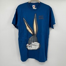 Vintage 1993 Bugs Bunny Looney Tunes T-Shirt Artex Blue Men Large NWT USA Warner