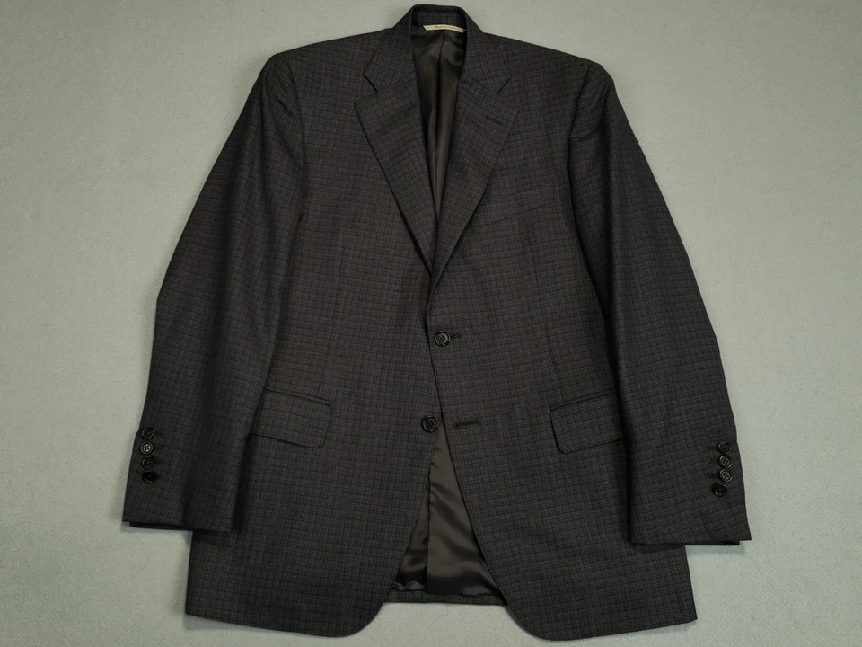Canali 1934 Sport Coat Mens 39S* (EU 50C) Wool Plaid Two Button Double Vent Read - Image 2 of 4