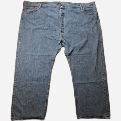 Levi's 501 Original Jeans Men's 58x30 Blue Denim Button Fly Straight Leg Casual