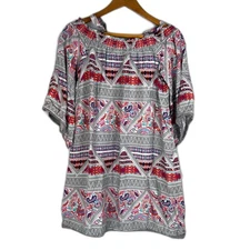 Tucker and Tate Boho Aztec Southwestern Lace Trim Aline Dress YOUTHSize XL/14-16