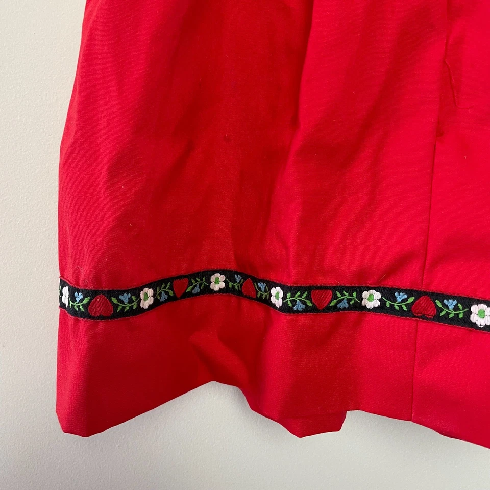 Vestido de cuento de hadas folclórico vintage hecho a mano para niñas bordado Dirndl cabaña alemana Foto 3 de 4