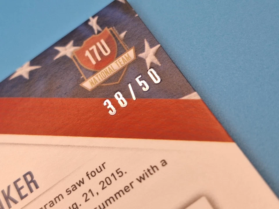 John Samuel Shenker 2015 Panini USA Baseball Patch Auto /50 #17 - Image 3 of 3