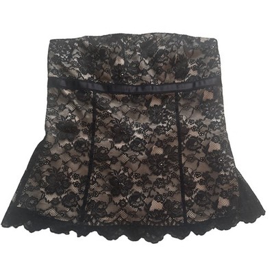 Express Lace Corset Tube Top Size 12 Black  Zippered Top Dark Fairy Grunge