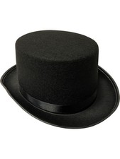 Adult's Gentlemans Black Felt Top Hat Costume Accessory