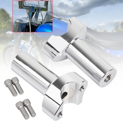 Chrome 3 1/2'' Handlebar Risers For Harley Dyna Super Glide Softail Sportster XL