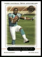 2005 Topps #411 Ronnie Brown Rookie RC Miami Dolphins football card. rookie card picture