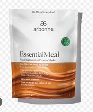 Arbonne EssentialMeal Protein Salted Caramel Meal Replacement Expires 9/2026