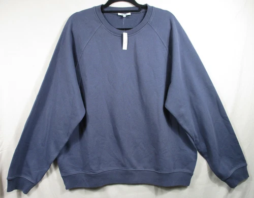 -NWT Madewell Crewneck Sweatshirt in Loopback Terry Men's Sweater Blue Sz XL
