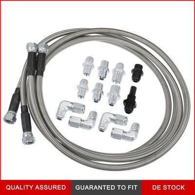 Universelles AN-6 70-Zoll-Kraftstoffleitungsset,Edelstahl,silberfarben,1 Set