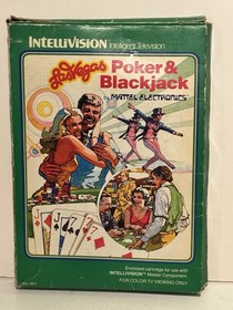 Intellivision Lot of 5 Vintage Mattel Games Golf, Racing, Bowling, Poker, Skiing