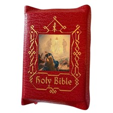 The Holy Name Deluxe Edition Catholic Bible Red Gold Gilt Padded Cover with Box