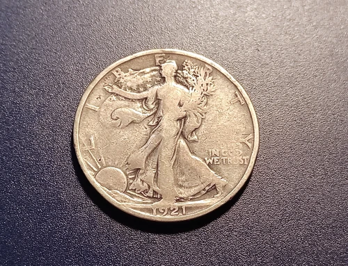 Fine 1921-S Walking Liberty Half Dollar