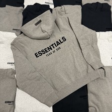 Fear of Gods Essentials Men's Dark Oatmeal Hoodie Size Medium