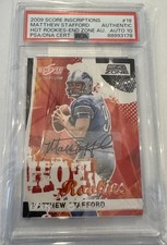 2009 Score Inscriptions Matthew Stafford AUTO PSA 10 Hot Rookies END ZONE /6 RC