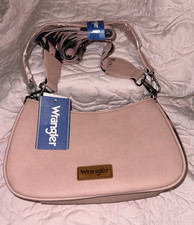 Wrangler Pink Cow Print Zip Crossbody Bag, Ad...