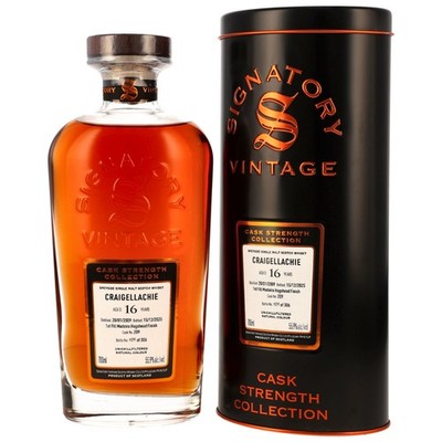 Craigellachie 2009/2025 - 16 y.o. - 1st Fill Madeira Hogshead Finish - Signatory