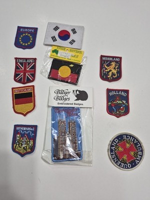 Vintage Lot World Traveled And Misc Patches  Lot of (10)Assorted Patches 