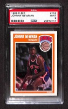 1989 Fleer #102 JOHNNY NEWMAN PSA 9 Mint 25940141 
