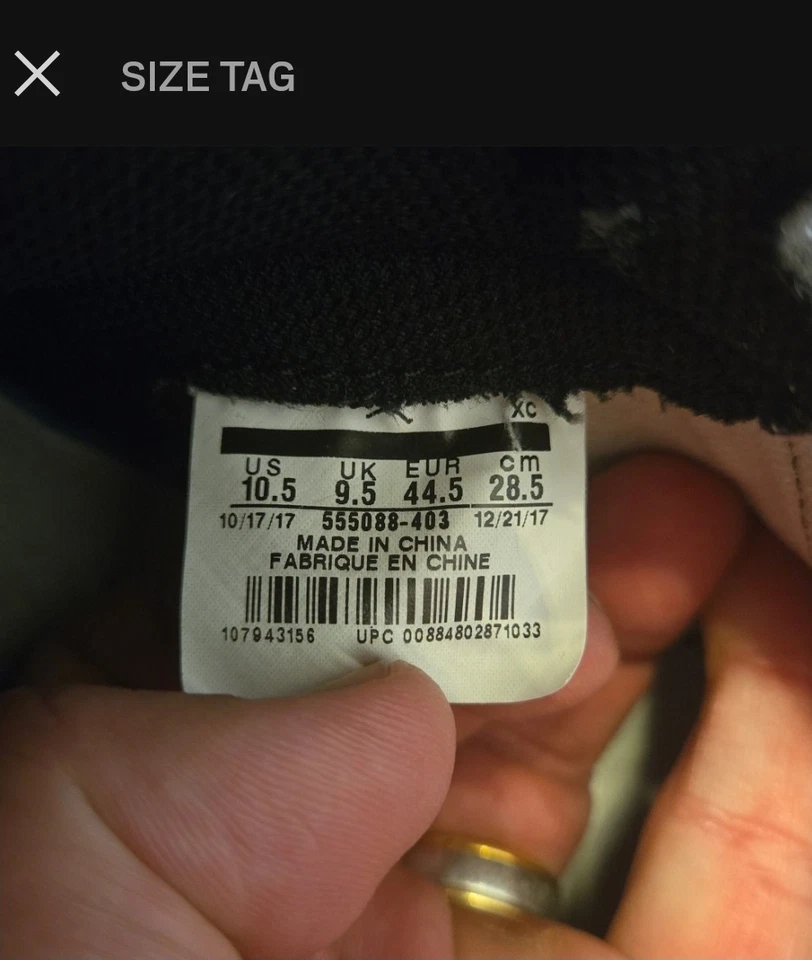 Air Jordan 1 Retro Alto OG Juego Real / Talla US 10.5M Foto 3 de 4